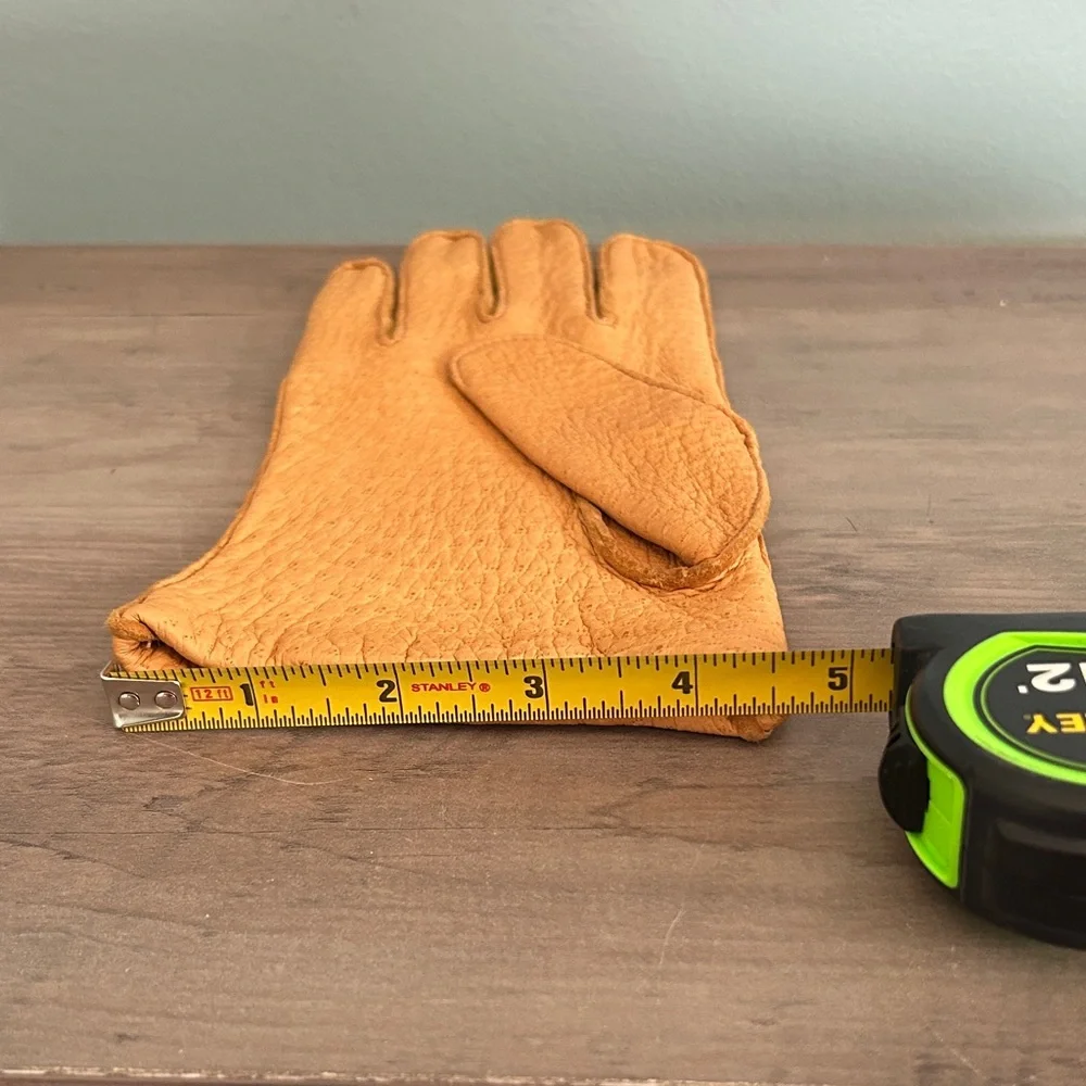 Men's Vintage Brooks Brothers Tan Pigskin Leather Gloves - Picture 10 of 10